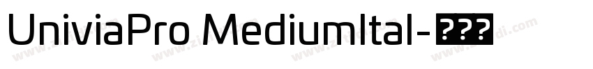 UniviaPro MediumItal字体转换